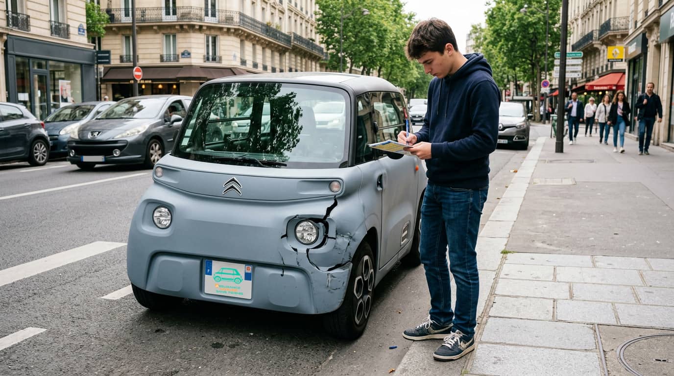 accident constat véhicule sans permis